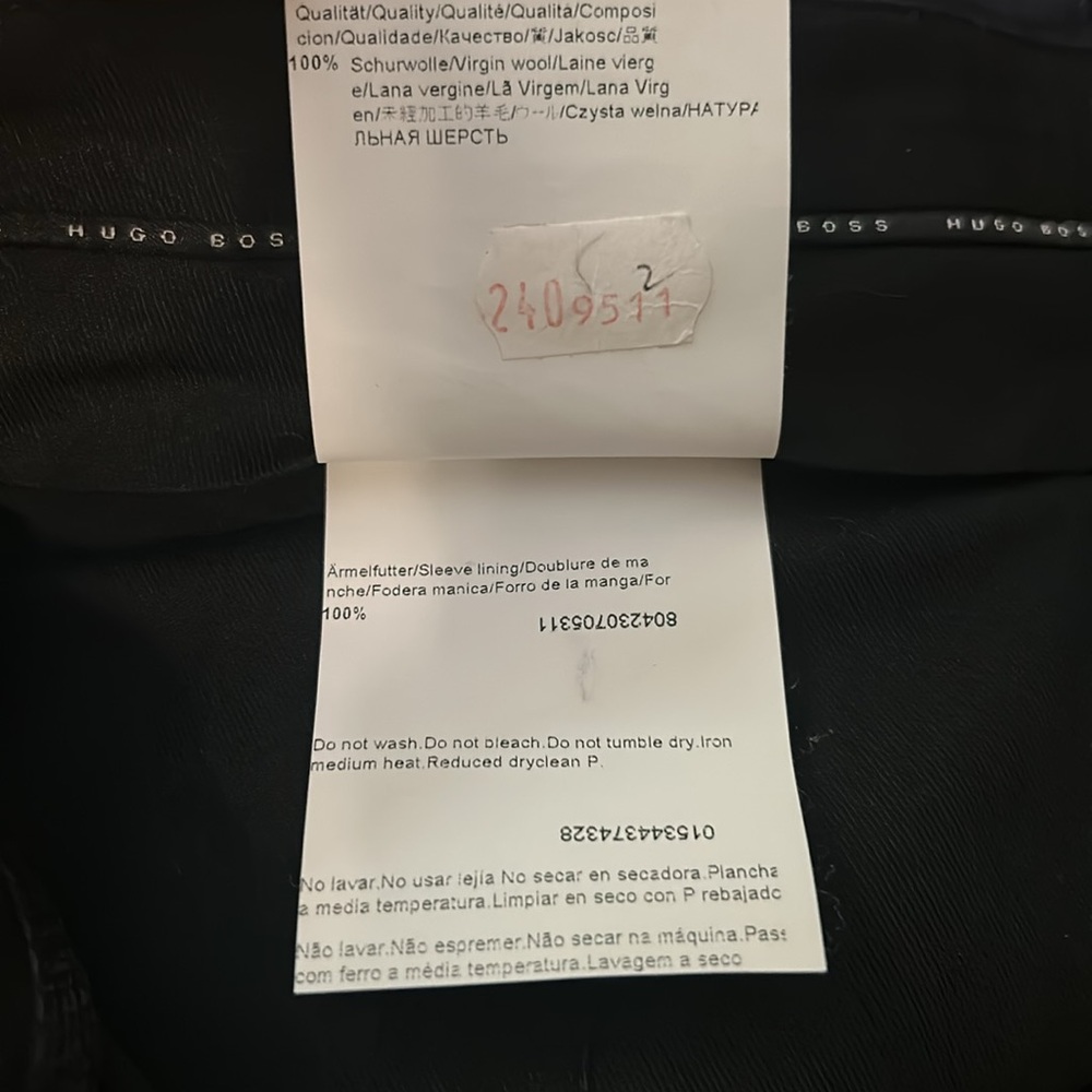 Hugo Boss Pinstripe Men’s Navy Trousers - Picture 5 of 7